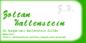 zoltan wallenstein business card